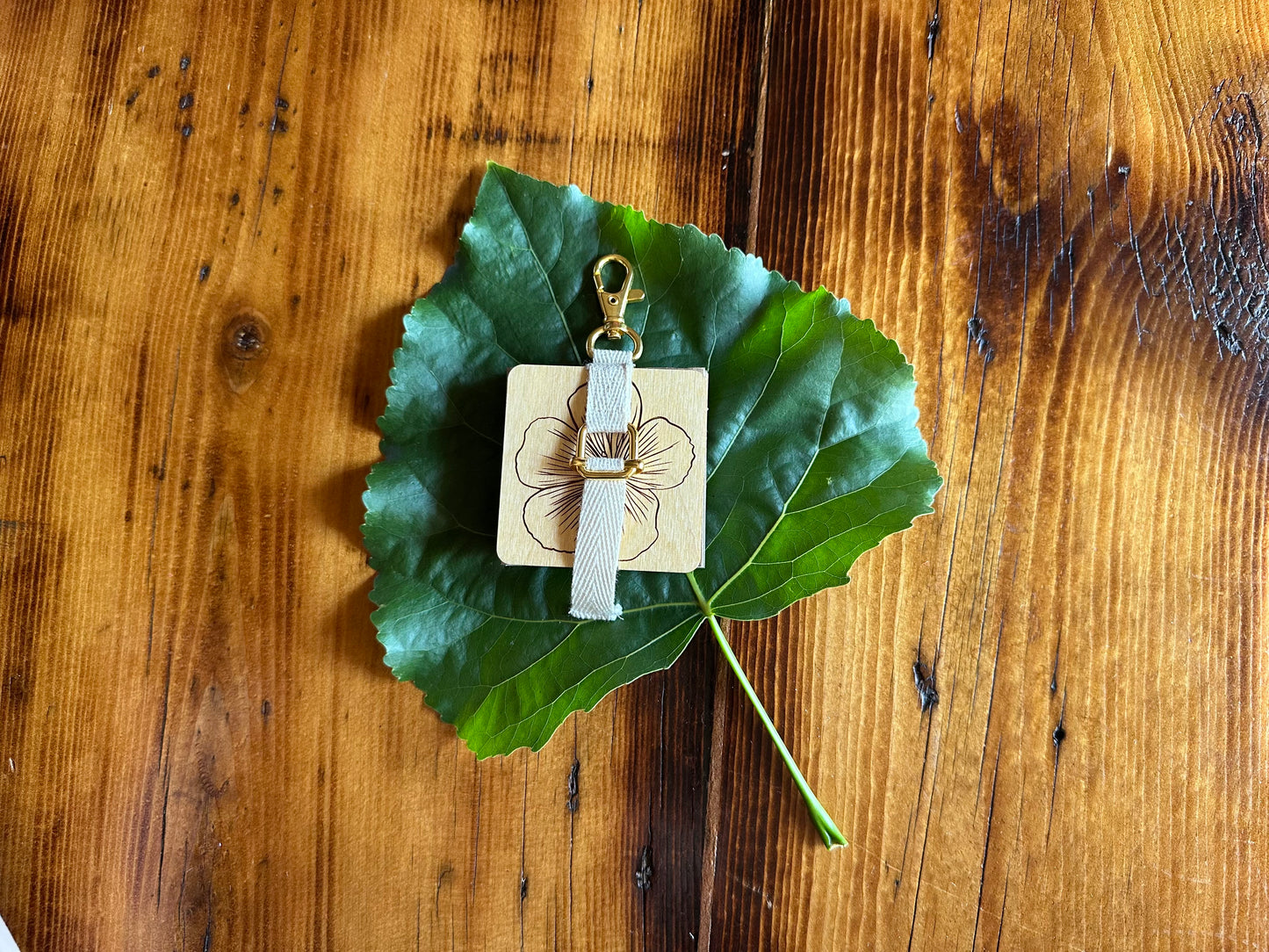 Blue Flax Petal Press | Strap Micro Flower Press with Keychain Clip