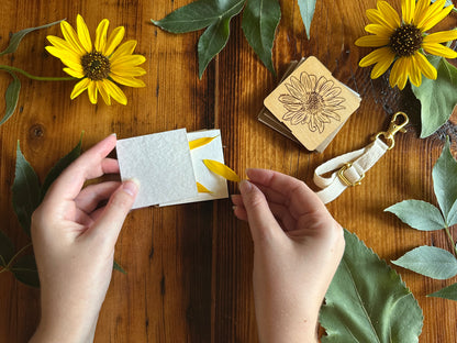 Balsamroot Petal Press | Strap Micro Flower Press with Keychain Clip