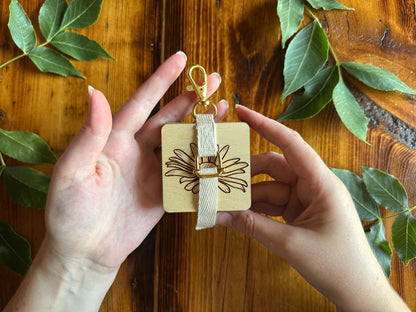 April Daisy Petal Press | Strap Micro Flower Press with Keychain Clip