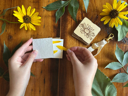 April Daisy Petal Press | Strap Micro Flower Press with Keychain Clip