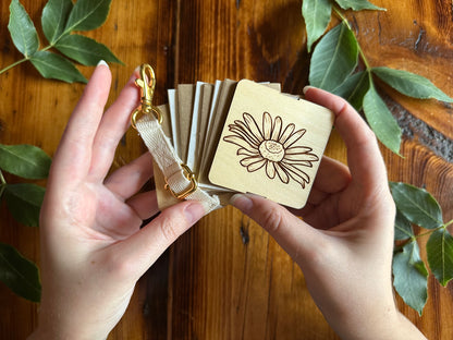 April Daisy Petal Press | Strap Micro Flower Press with Keychain Clip