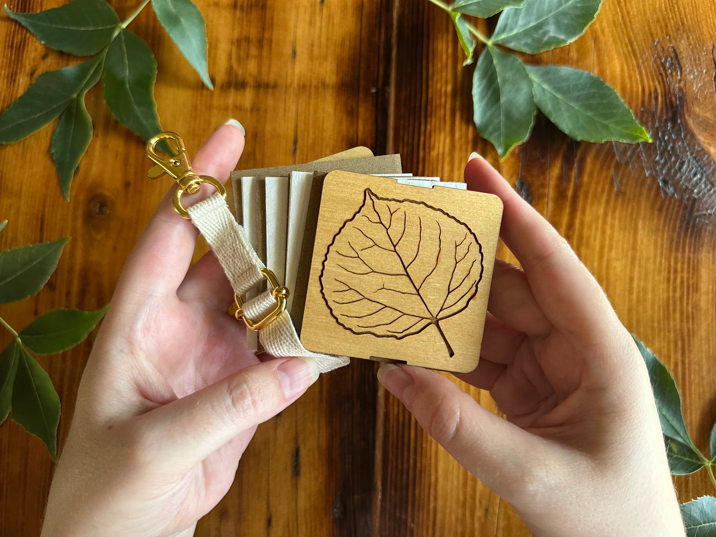 Quaking Aspen Petal Press | Strap Micro Flower Press with Keychain Clip