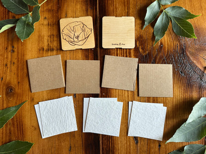 August Poppy Petal Press | Strap Micro Flower Press with Keychain Clip