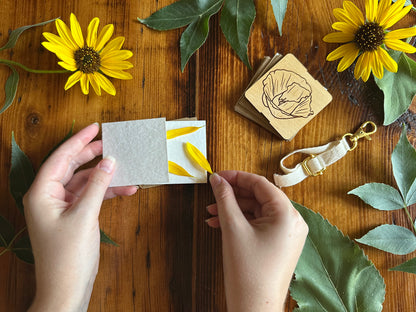 August Poppy Petal Press | Strap Micro Flower Press with Keychain Clip