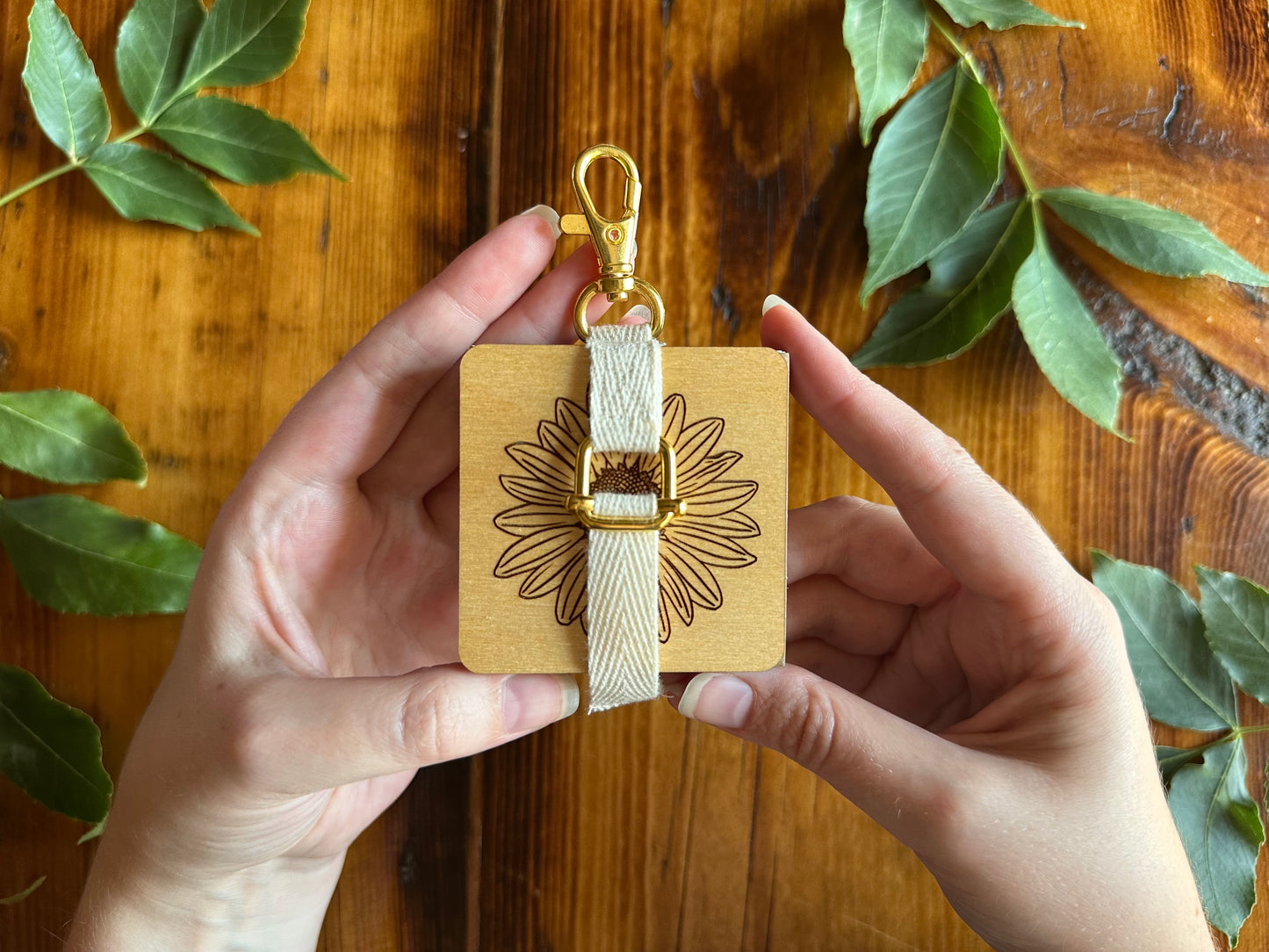 Wild Sunflower Petal Press | Strap Micro Flower Press with Keychain Clip