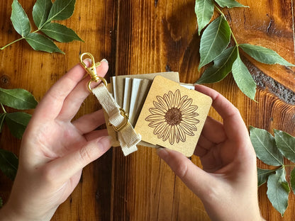 Wild Sunflower Petal Press | Strap Micro Flower Press with Keychain Clip