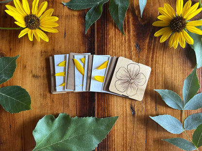 Blue Flax Petal Press | Strap Micro Flower Press with Keychain Clip