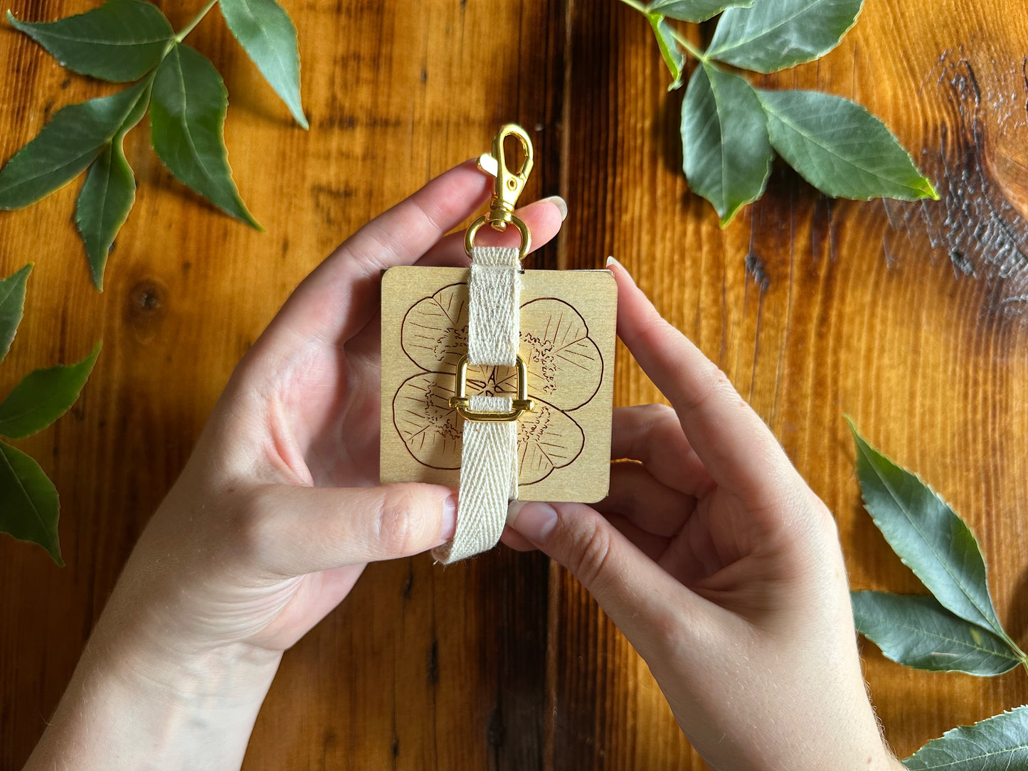Clover Petal Press | Strap Micro Flower Press with Keychain Clip