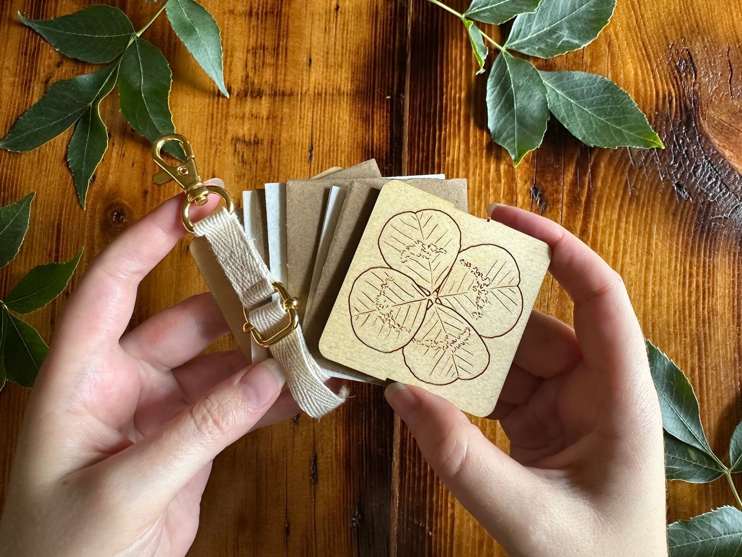 Clover Petal Press | Strap Micro Flower Press with Keychain Clip