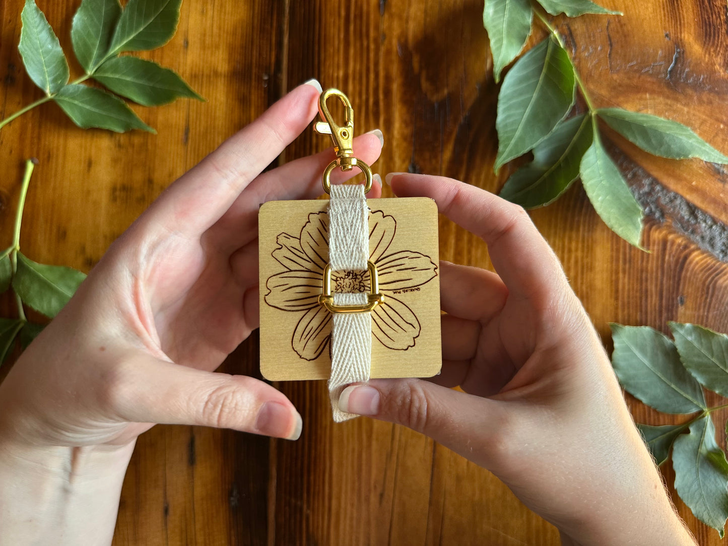 Cosmos Petal Press | Strap Micro Flower Press with Keychain Clip