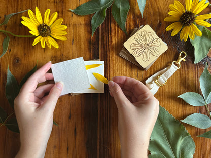 Cosmos Petal Press | Strap Micro Flower Press with Keychain Clip