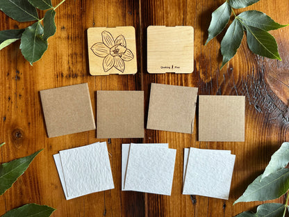 December Narcissus Petal Press | Strap Micro Flower Press with Keychain Clip