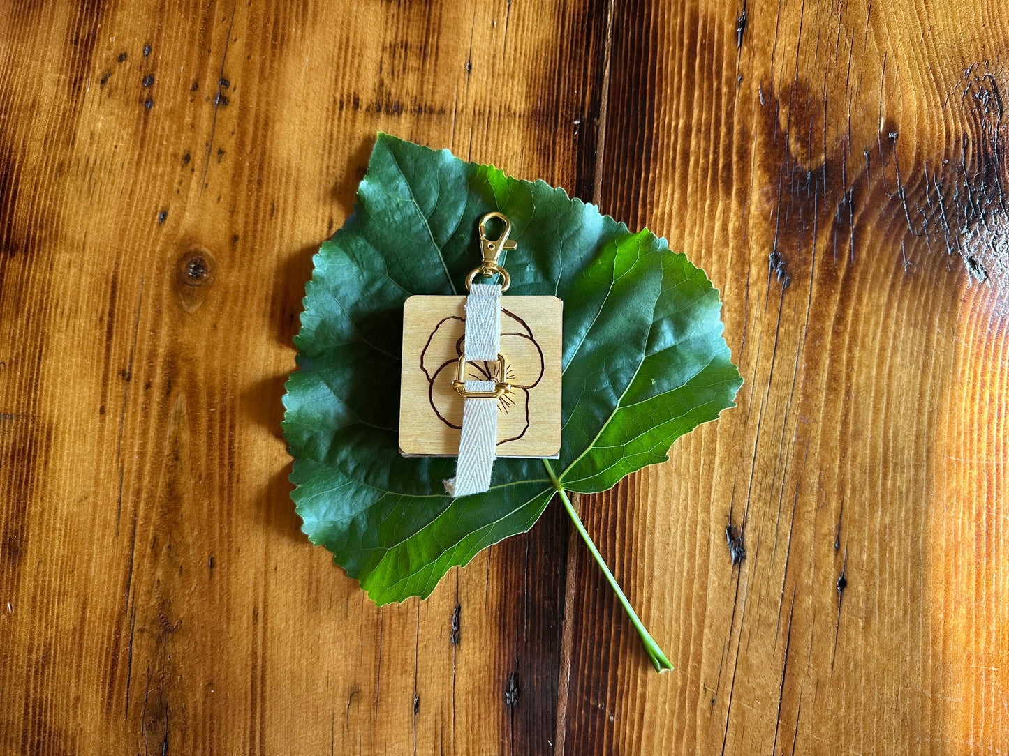 February Violet Petal Press | Strap Micro Flower Press with Keychain Clip