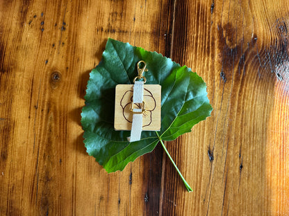 February Violet Petal Press | Strap Micro Flower Press with Keychain Clip