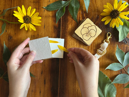 February Violet Petal Press | Strap Micro Flower Press with Keychain Clip