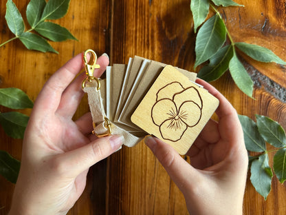 February Violet Petal Press | Strap Micro Flower Press with Keychain Clip