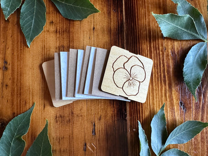 February Violet Petal Press | Strap Micro Flower Press with Keychain Clip