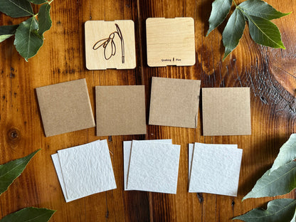 January Snowdrop Petal Press | Strap Micro Flower Press with Keychain Clip