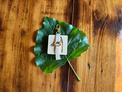 January Snowdrop Petal Press | Strap Micro Flower Press with Keychain Clip