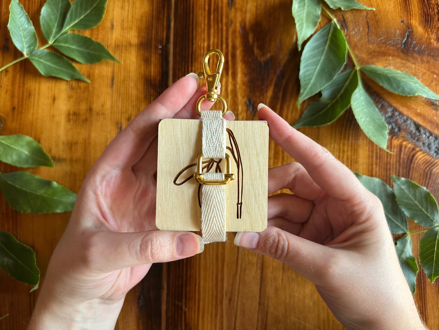 January Snowdrop Petal Press | Strap Micro Flower Press with Keychain Clip