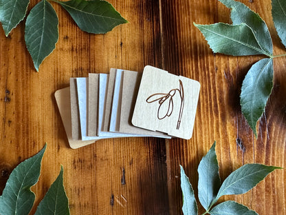 January Snowdrop Petal Press | Strap Micro Flower Press with Keychain Clip