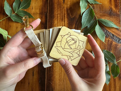 June Rose Petal Press | Strap Micro Flower Press with Keychain Clip