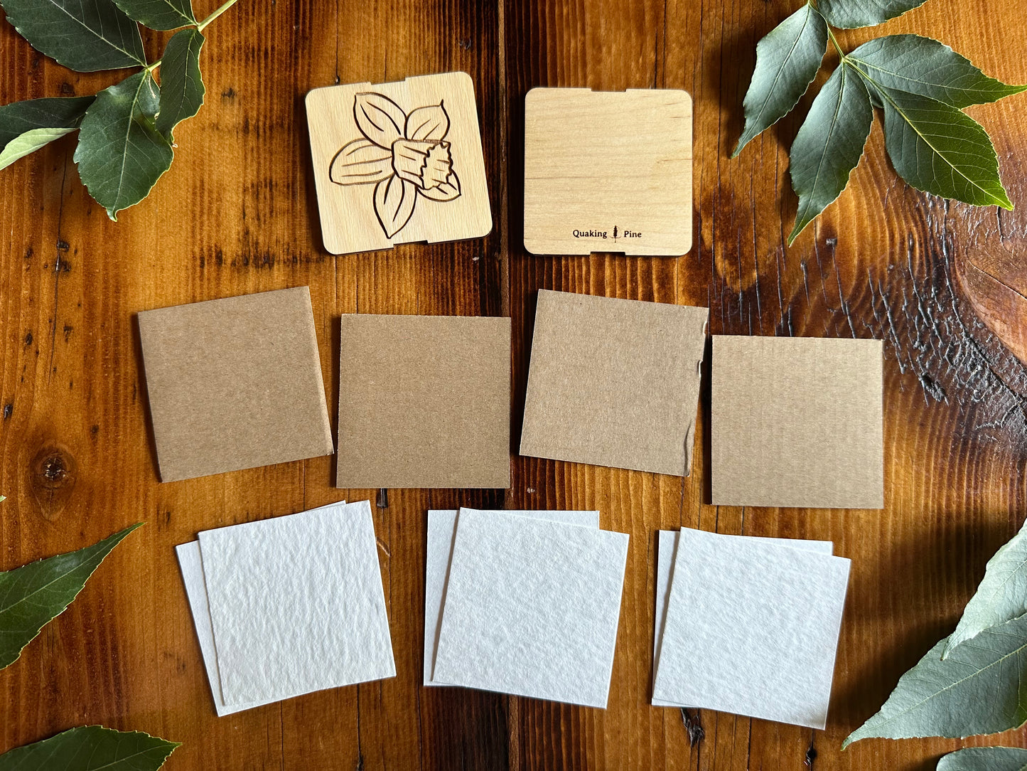 March Daffodil Petal Press | Strap Micro Flower Press with Keychain Clip