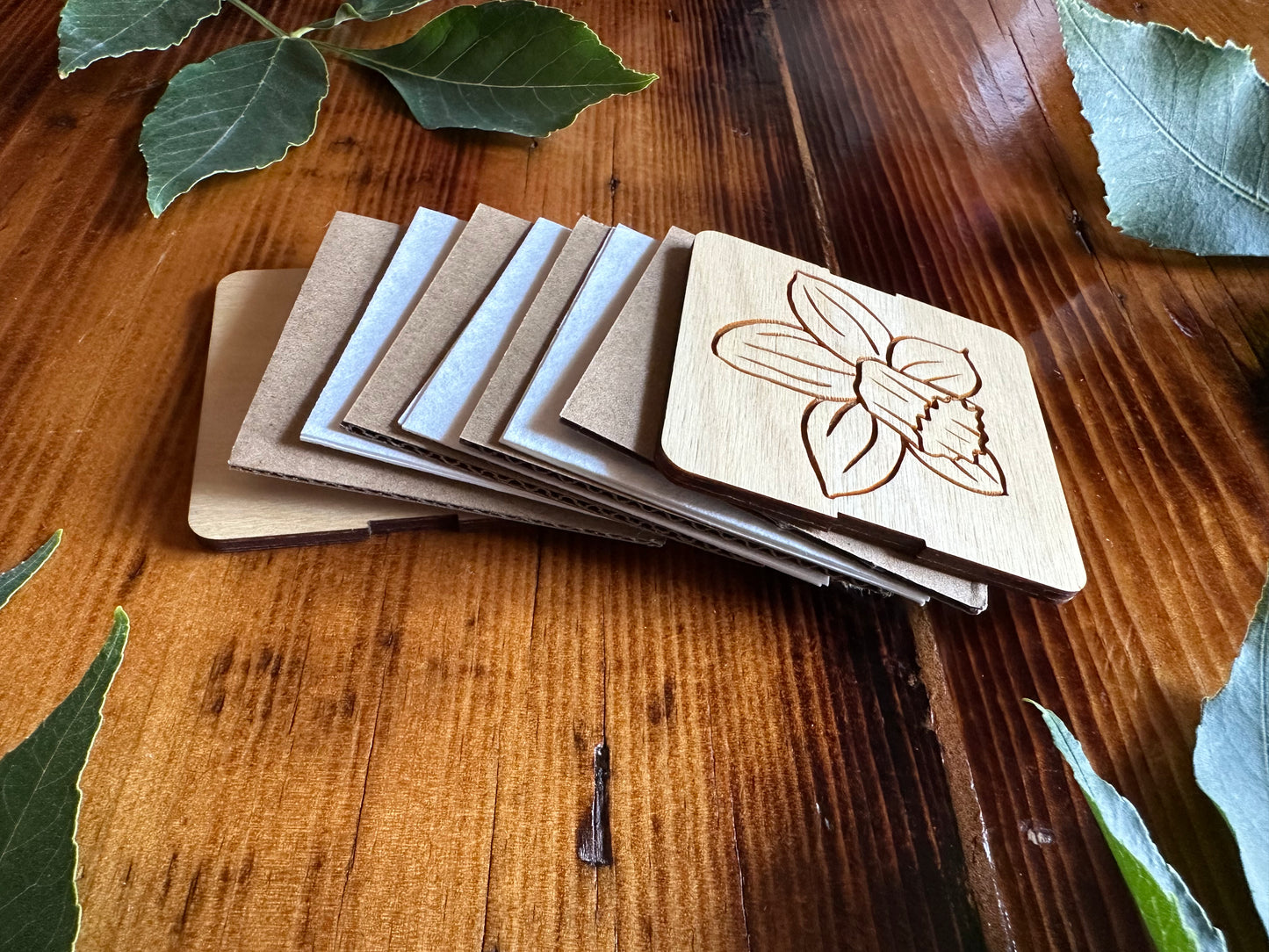 March Daffodil Petal Press | Strap Micro Flower Press with Keychain Clip