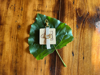 March Daffodil Petal Press | Strap Micro Flower Press with Keychain Clip