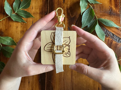 March Daffodil Petal Press | Strap Micro Flower Press with Keychain Clip