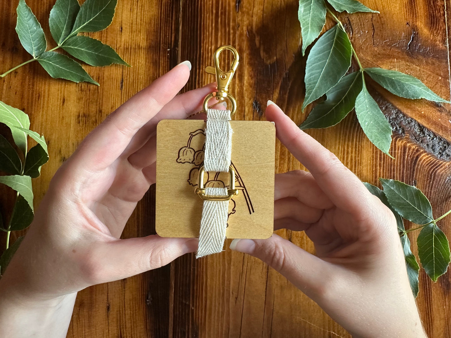 May Lily of the Valley Petal Press | Strap Micro Flower Press with Keychain Clip