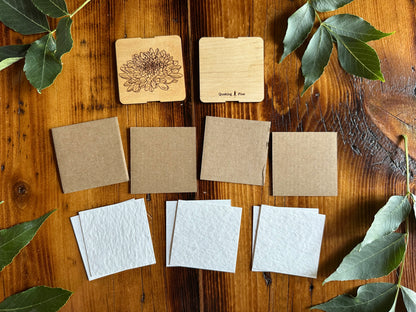 November Chrysanthemum Petal Press | Strap Micro Flower Press with Keychain Clip