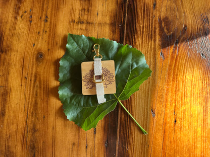 November Chrysanthemum Petal Press | Strap Micro Flower Press with Keychain Clip