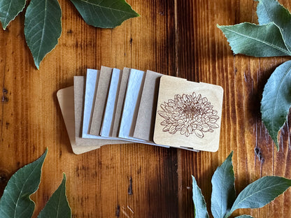 November Chrysanthemum Petal Press | Strap Micro Flower Press with Keychain Clip