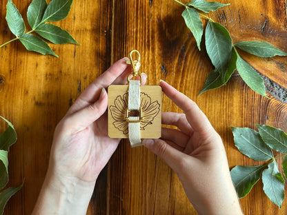 October Cosmos Petal Press | Strap Micro Flower Press with Keychain Clip