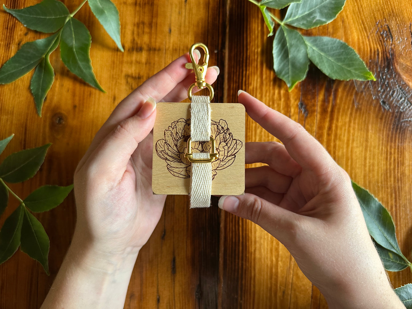 Peony Petal Press | Strap Micro Flower Press with Keychain Clip