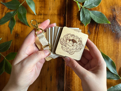 Peony Petal Press | Strap Micro Flower Press with Keychain Clip
