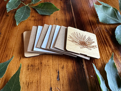 September Aster Petal Press | Strap Micro Flower Press with Keychain Clip