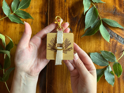 September Aster Petal Press | Strap Micro Flower Press with Keychain Clip