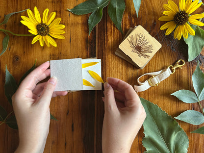 September Aster Petal Press | Strap Micro Flower Press with Keychain Clip