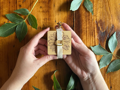 Sunflower Petal Press | Strap Micro Flower Press with Keychain Clip