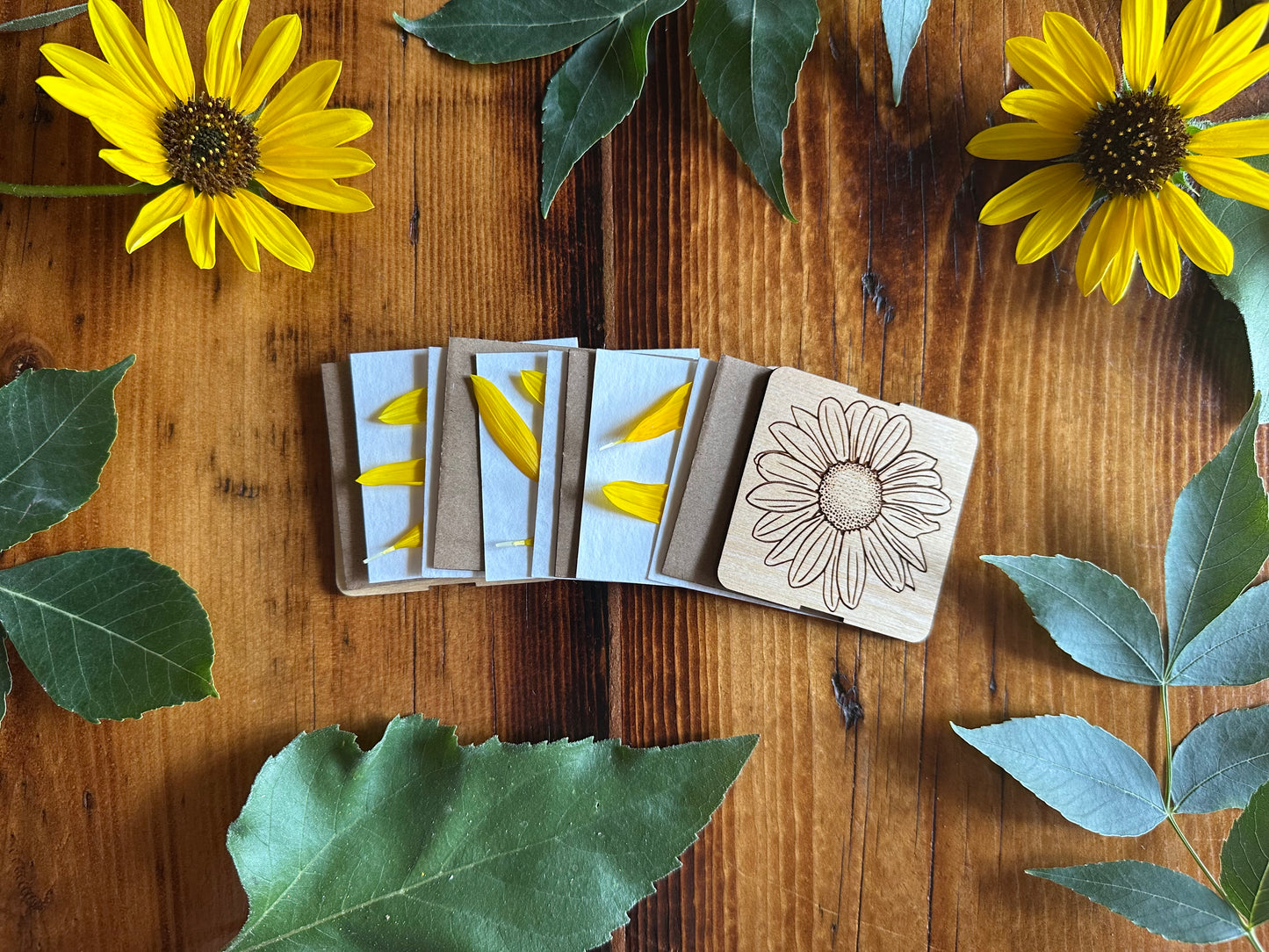 Sunflower Petal Press | Strap Micro Flower Press with Keychain Clip