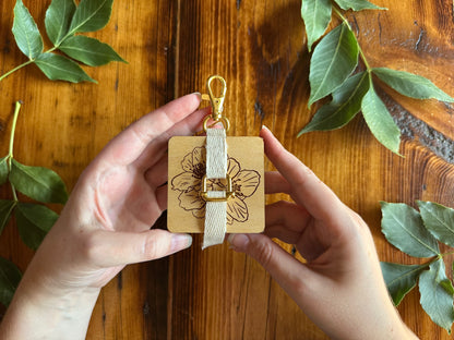 Syringa Petal Press | Strap Micro Flower Press with Keychain Clip